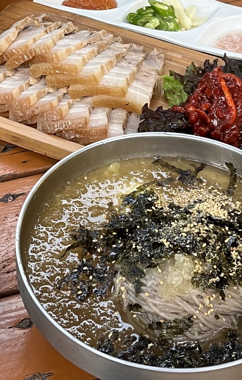 영동막국수 물막국수와 수육